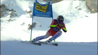 Lara GutBehrami Sieg SuperG Zauchensee 2024 ORF [upl. by Darcy]