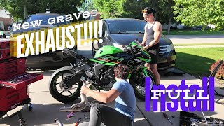 2024 ZX6R gets full TITANIUM Graves Exhaust system [upl. by Llertal723]