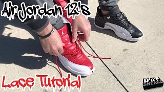 Air Jordan 12s quotPlayoffquot Lace Tutorial [upl. by Julis]