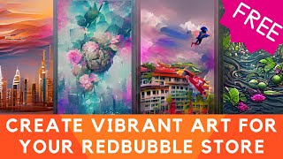 How to use Wombo AI Dream App to Create Cool AI Graphics for Redbubble Store Any POD Store [upl. by Ocirederf]