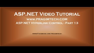 ASP NET Hyperlink control Part 13 [upl. by Fraze361]