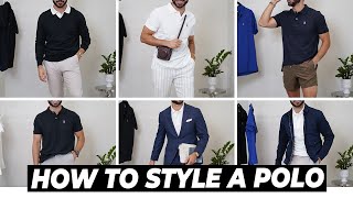 8 Ways to Style a Polo  Men’s Outfit Ideas 2021 [upl. by Hanahs524]