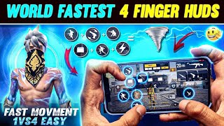 BEST💥4 FINGER CUSTOM HUD IN FF  BETTER THAN PC PLAYERS 4 FINGER CLAW FREE FIRE CUSTOM HUD 99 GAMER [upl. by Trula]