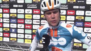 Fabio Jakobsen  Interview at the start  Classic BruggeDe Panne 2024 [upl. by Ranjiv]