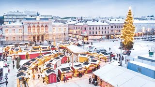 🎅🏽🅻🅸🆅🅴🎄Finland🏘️🎁Webcam from Porvoo Market❄️🎉Joulumarkkinat Porvoosta [upl. by Ulita]