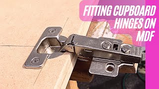 Fitting cupboard hinges on MDF [upl. by Cirre]