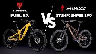 Specialized Stumpjumper Evo vs Trek Fuel EX  The Ultimate Trail Bike Battle [upl. by End]