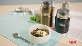 Mushroom Quinoa and Onsen Egg  Thermos® Recipes [upl. by Sissie367]