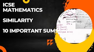 Similarity icse class 10  important question on similarity class 10 icse  icse mathematics [upl. by Emery]