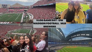 VLOG GAME DAY  UW MADISON FOOTBALL  MLB BREWERS [upl. by Aneda]