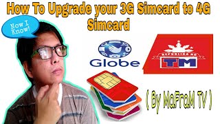 HOW TO UPGRADE YOUR 3G SIMCARD TO 4G LTE SIMCARD globe and tm users USING ONLY A KEYPAD CELLPHONE [upl. by Inal]