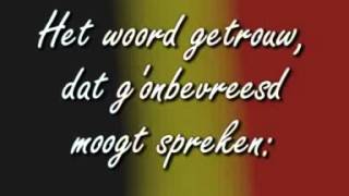 De Brabançonne  Belgisch Volkslied  Belgian National Anthem lyrics [upl. by Nitsrik]