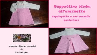 cappottino per bimba alluncinetto tutorial parte 23 [upl. by Nolte539]