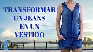 Transforma un jeans en un vestido [upl. by Eneres237]