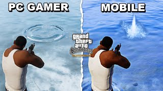 GTA SA Definitive Edition PC vs Mobile Comparación Gráfica [upl. by Grobe796]