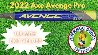 2022 Axe Avenge Pro Slowpitch Softball Bat Review  Average Dudes Softball [upl. by Consolata]