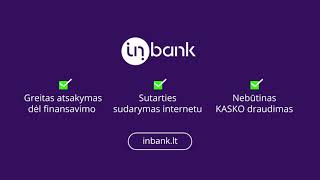 Inbank paskola automobiliui [upl. by Allehs]