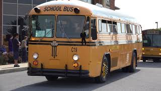 Retired School Buses Parade HISTORIC [upl. by Alesram]