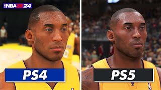 NBA 2K24 PS5 vs PS4 Comparison  Face Graphics amp Gameplay  Next Gen vs Current Gen [upl. by Garfield]