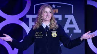 Holly Schmitts Retiring Address  95th Iowa FFA State Leadership Conference [upl. by Eikcir]