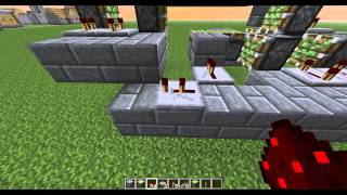 Minecraft Tutorial  3x3 Horizontal Piston Door Seamless [upl. by Aihsekal]