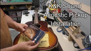 1969 Gibson J45 Guitar gets a new Acoustic Pickup from KampK Sound [upl. by Ennayelhsa]