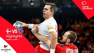 MATCH HIGHLIGHTS  Denmark vs Norway  EHF EURO 2024 [upl. by Elwee887]