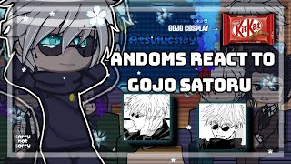 💥 FANDOMS REACT TO GOJO SATORU  put in 2x speed atsulucslay [upl. by Beck3]