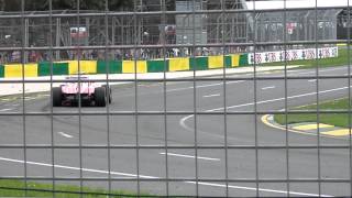 F1 Melbourne GP 2012  FP2 from Turn 14 [upl. by Egwin]