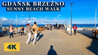 POLAND  GDAŃSK BRZEŹNO BEACH ON A WINTER SUNNY DAY 2022 4K [upl. by Swarts871]