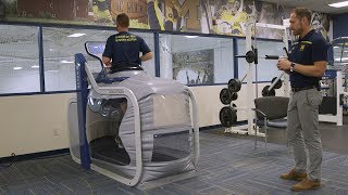 Demonstration of AntiGravity Treadmill at Michigan Medicine [upl. by Ardnekan]