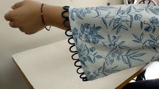 Beautiful Sleeves Design with Dori Loops  Bell Sleeves Cutting and Stitching Latest Sleeves Design [upl. by Taran]