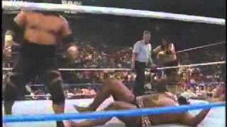 WWF 1993 Kamala amp Jim Duggan vs Headshrinkers [upl. by Nerissa]