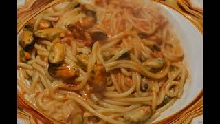 Spaghettis moules tomates recette cookeo [upl. by Narot608]