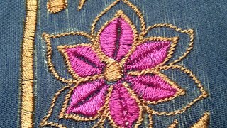 Simple embroidery neck design harsha embroidery design [upl. by Ellenej480]