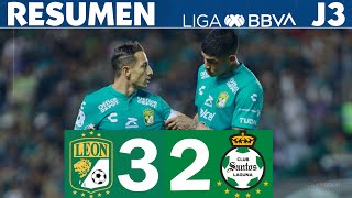 León 32 Santos Debut de Andrés Guardado y victoria de infarto  J3 CL24 [upl. by Mauceri]