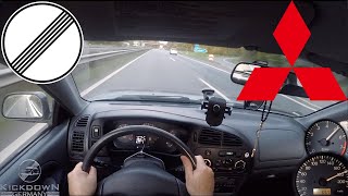 Mitsubishi Colt V 1997 POV TOP SPEED DRIVE on AUTOBAHN MAX ACCELERATION NO SPEED LIMIT [upl. by Durnan388]