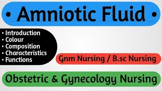 Amniotic Fluid Notes Everything you need to know [upl. by Lehte]