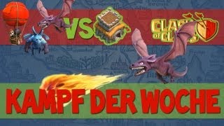 13 Kampf der Woche Fliegende Zerberstung VS Rathaus 8 I Clash of Clans DeutschGerman [upl. by Anatola]