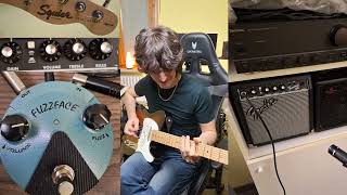 Squier Telecaster Affinity  Fender Frontman 10G  Fuzzface Dunlop FFM3 Mini  Shure Sm57 DEMO [upl. by Kidd]