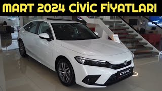 Mart 2024 Honda Civic Fiyat Listesi Açıklandı  2024 Model Civic Sedan Fiyatları [upl. by Atsylac461]