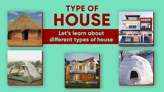 Types of houses  Different types of houses  Learning Different Types of Houses for kids [upl. by Nairdna102]