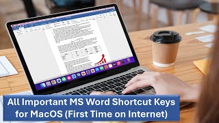 All Important MS Word Shortcut Keys for MacBook MacOS First Time on Internet [upl. by Laicram]