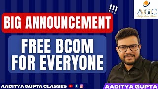 Free BCOM for everyone  Big Announcement bcom semester1 bcomsem5 bcomsem1 bcomsem3 semester3 [upl. by Jorie]