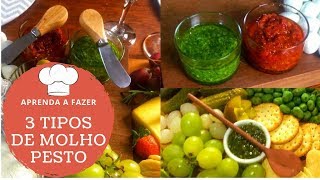 Aprenda a fazer 3 tipos de molho pesto [upl. by Nirtiac]