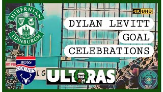 📣 DYLAN LEVITT IS THE BEST AROUND Hibees celebrating Levitt Goal Hibernian FC 🟢 v Ross County FC 🔵 [upl. by Onin]