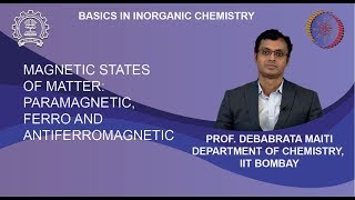 Lecture 16  Magnetic States of Matter Paramagnetic Ferro and Antiferromagnetic [upl. by Lipscomb454]