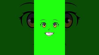 Gacha face icon green screen animation gacha [upl. by Gregg]