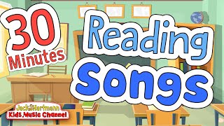 30 MINUTES of READING READINESS and READING COMPREHENSION Songs  Jack Hartmann [upl. by Mloclam]