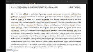 Letteratura latina  Cesare quotDe bello Gallicoquot 1 3 [upl. by Emawk777]